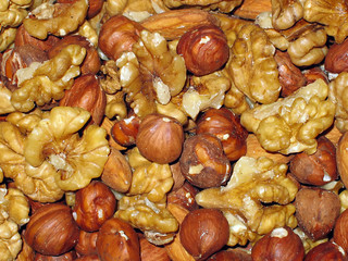 background from nuts