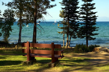 lake tahoe bench