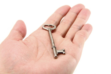 hand holding key