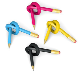 cmyk pencils