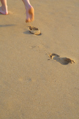 traces dans le sable