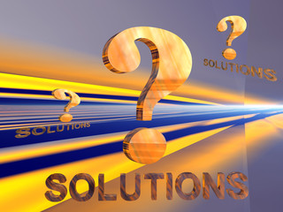 question mark with solution.