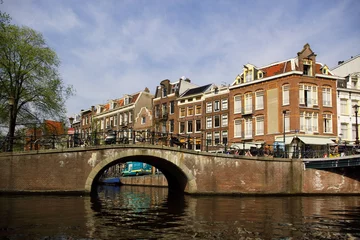 Foto op Plexiglas amsterdam city water view © Andrei Kazarov