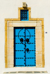 blue arabian door