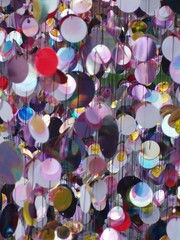 metallic confetti field