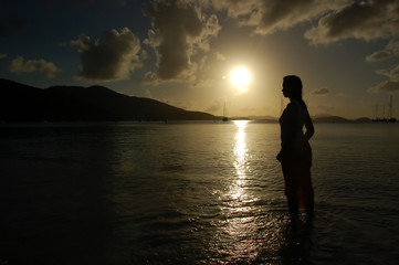 silhouette woman