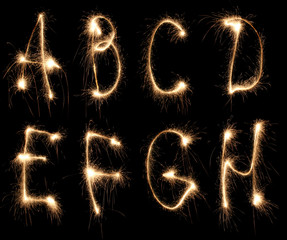 alphabet sparkler
