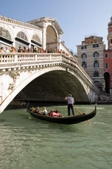 Acrylic prints Rialto Bridge gondola rialto bridge