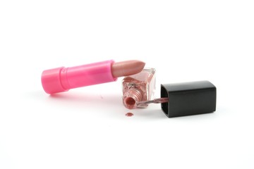 lipstick and nail polish