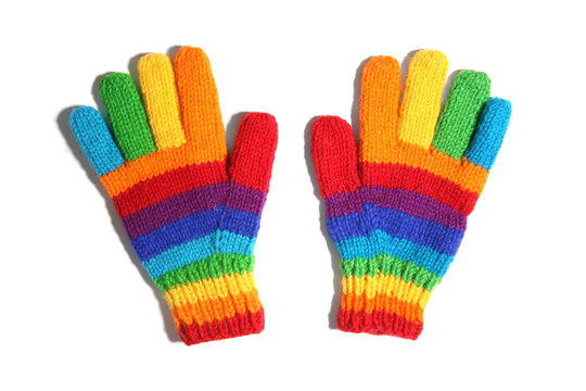 rainbow gloves