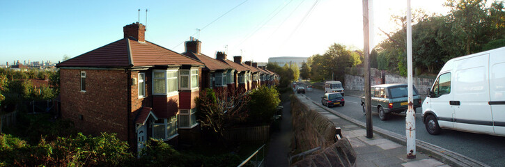 houses down the hill