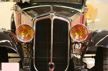 front of antique car