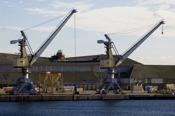 Fototapeta premium grues portuaires