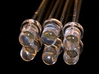 three water clear diodes