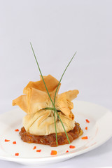 scallops in a crepe