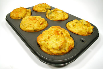 freshly baked vegetable muffins