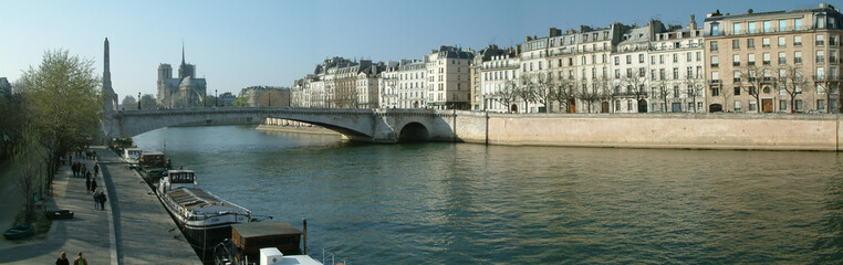 paris notre dame et les quais sur seine