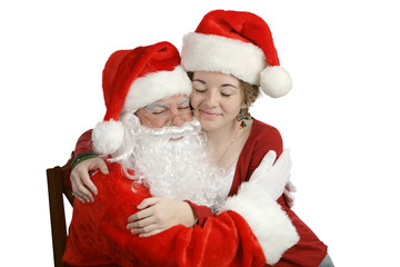 a hug for santa