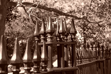 pointy wrought iron fence