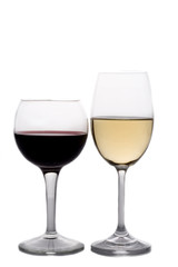 two wine glasses