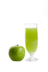 Fototapeta na wymiar glass of apple juice