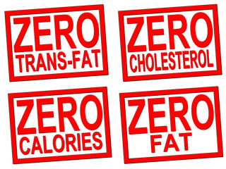 zero trans-fat, cholesterol, fat, calorie