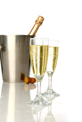 celebration with champagne