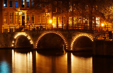 Fototapeta na wymiar Kanały w Amsterdamie