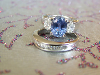 engagement and wedding rings