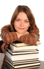 girl with books