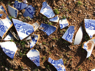 broken willow pattern china