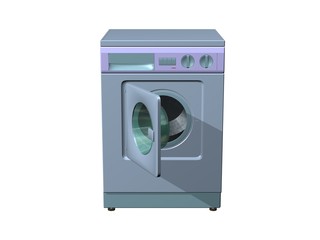 machine &agrave; laver bleue