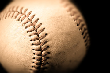 stock photo of sepia baseball