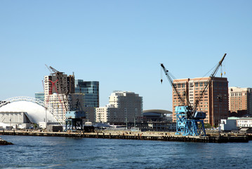 insdustrial cranes,  Boston, Mass