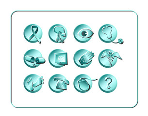 medical & pharmacy icon set - light 2