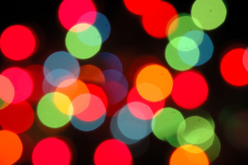 christmas lights blurred background
