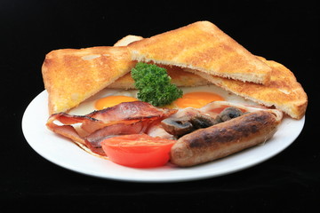 cafe style breakfast plate