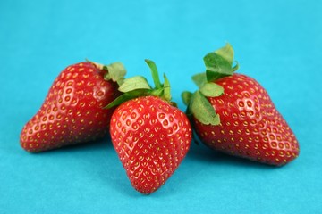 three strawberries