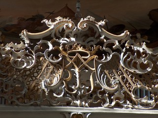gutenzell, ehem. frauenkloster, detail emporengitt