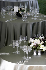 table setting for a banquet or event