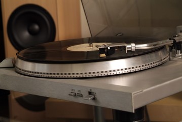 gramophone and black vinyl 7