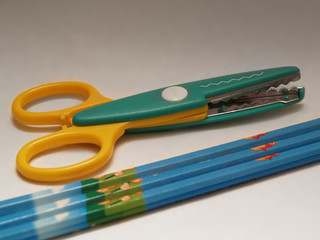 scissors and pencils