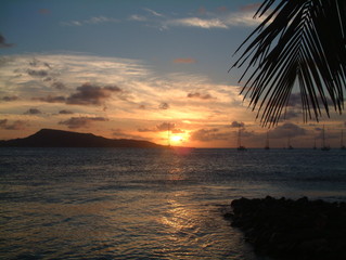 tramonto ai caraibi