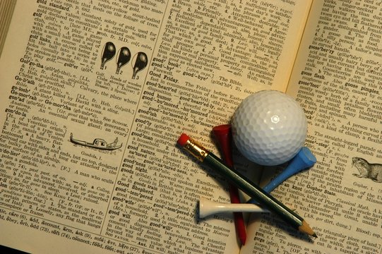 Dictionary, Golf Ball And Tees 2