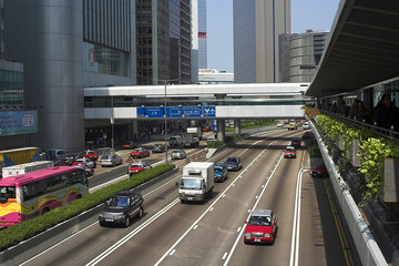 Obraz premium hongkong strassenszene