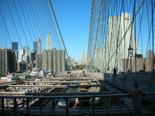 lower manhattan depuis brooklyn bridge