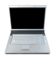 laptop over white