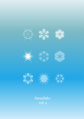 snowflakes icon set
