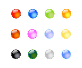 various colorful glass/aqua style web buttons