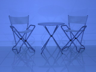 chaises et table